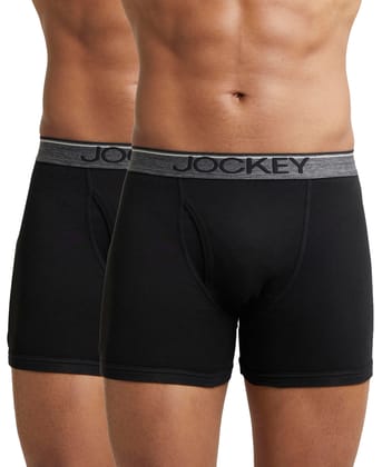 Jockey Men's Cotton Briefs (Pack of 2) (8009-0210-ASSTD Black L_Black_L) Jockey Men's Cotton Briefs (Pack of 2) (8009-0210-ASSTD Black L_Black_L) - Black / L