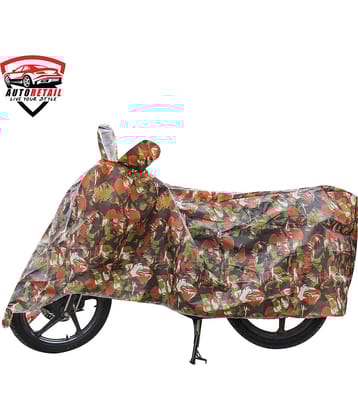 AutoRetail - Jungle Dust Proof Two Wheeler Polyster Cover With (Mirror Pocket) for Pulsar 135 ( Pack of 1 )