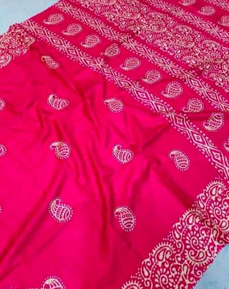 Semi Pure Replica Silk With Blouse Sarees