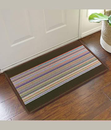 Status - Regular Polypropylene Door Mat ( 55 X 38 cm ) Set of 3 - Brown