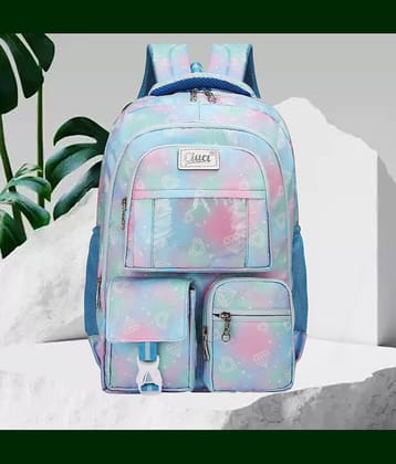 CLUCI 35 Ltrs Polyester Backpack *For Girls ( Blue )
