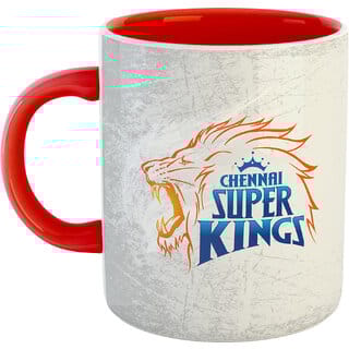 Chennai SuperKings - Perfect for Gifting | CSK | Dhoni | IPL Fever | Ipl Cup for Cricket Lovers - Red Printed Ceramic Coffee Mug