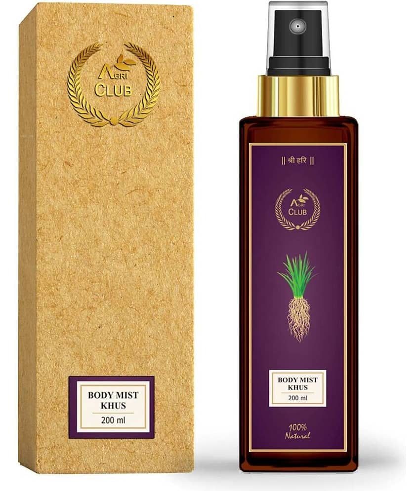 AGRI CLUB - Khus Body Mist For Men,Women 200 ml ( Pack of 1 )