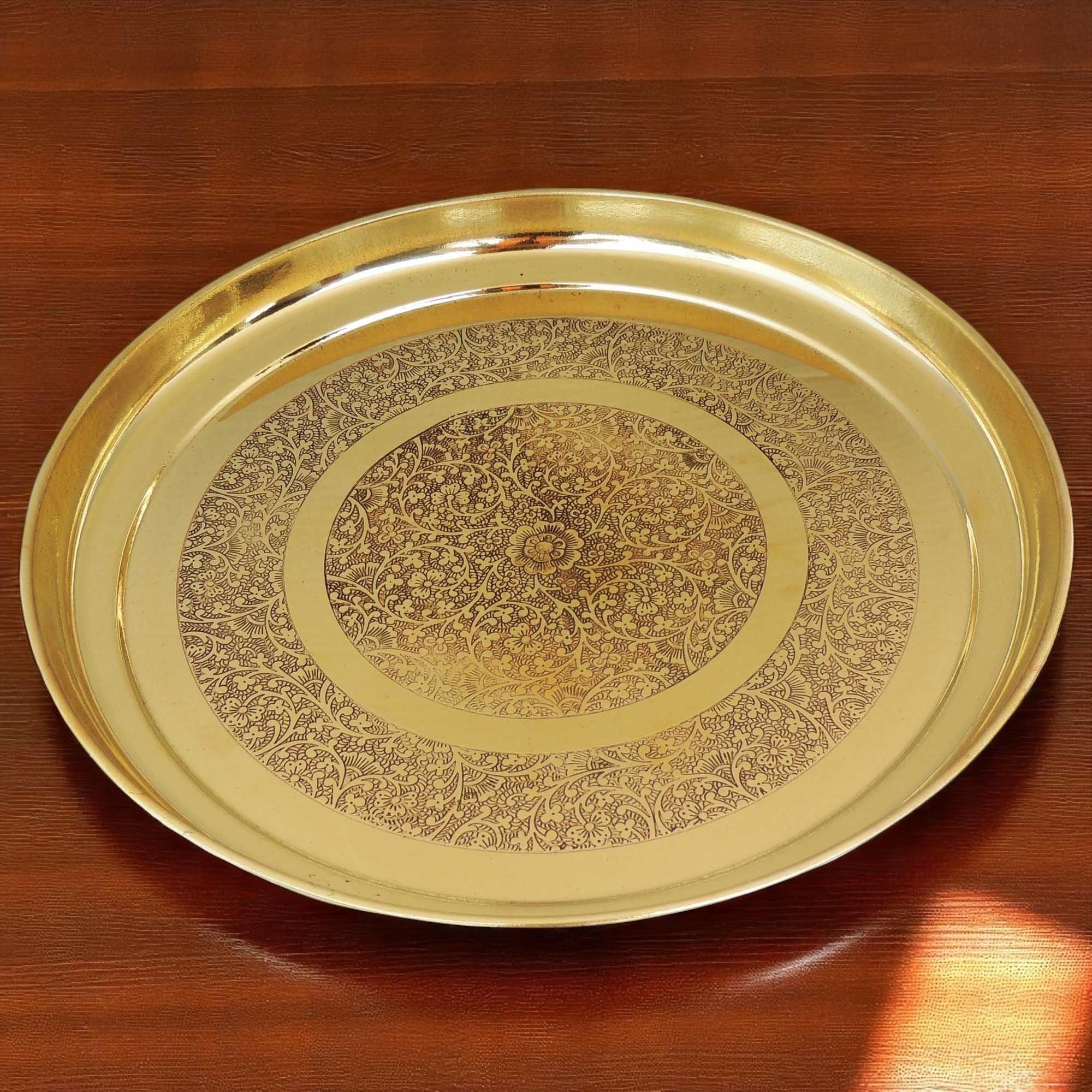 Brass Thali Embose Design (BCMAS117 B)