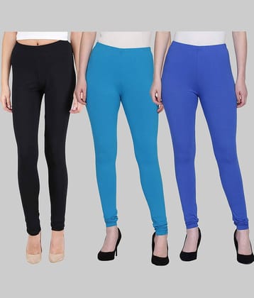 FnMe - Multicolor Cotton Women's Leggings ( Pack of 3 )