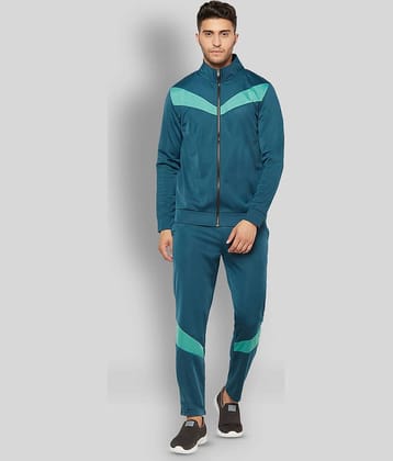 Glito - Blue Polyester Regular Fit Colorblock Men's Sports Tracksuit ( Pack of 1 )