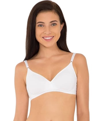 Jockey Cotton Lycra Seamless Bra - White