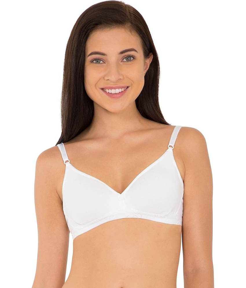 Jockey Cotton Lycra Seamless Bra - White