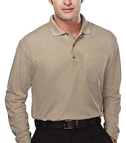 Romano nx Men's 100% Cotton Long Sleeve Regular Fit Polo T-Shirt-Large