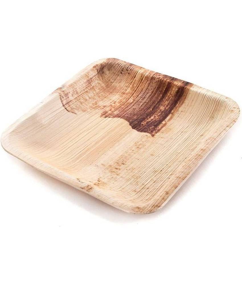 Agri Club Areca Leaves 3x3 Inch Square Deep Disposable Plates (Set of 25)