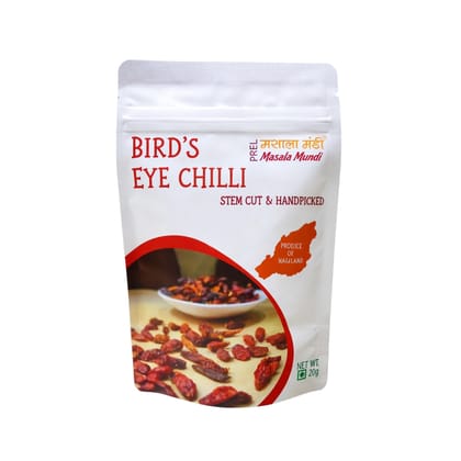 MASALA MUNDI BIRD'S EYE CHILLI |NAGALAND | MEGHALAYA | HIGH SCOVILLE UNITS | NAGA MIRCHA | MIRCHI | RED COLOR | SABUT MIRCHA | Capsicum annuum 'Bird's Eye'20g (Pack of 1) MASALA MUNDI BIRD'S EYE CHILLI |NAGALAND | MEGHALAYA | HIGH SCOVILLE UNITS | NAGA MIRCHA | MIRCHI | RED COLOR | SABUT MIRCHA | Capsicum annuum 'Bird's Eye'20g (Pack of 1)