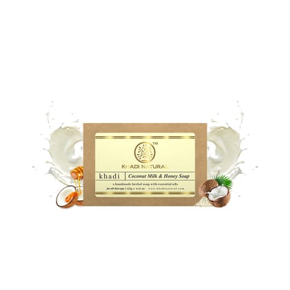 Khadi Natural Coconut Milk & Honey Soap 125gm Khadi Natural Coconut Milk & Honey Soap 125gm