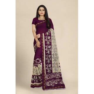 SVB Saree Women's  Georgette Printed saree With Blouse