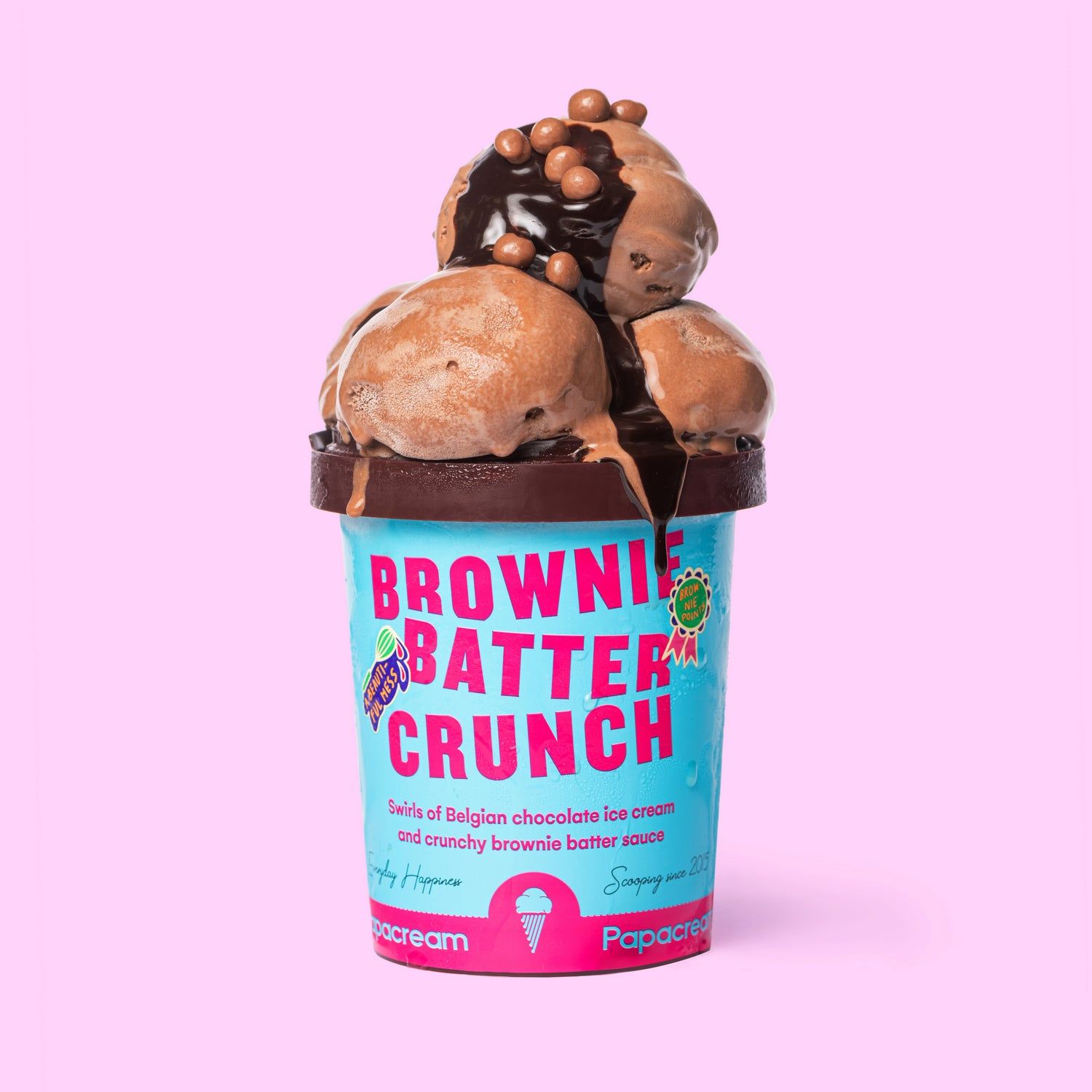 PAPACREAM BROWNIE BATTER CRUNCH 500ML