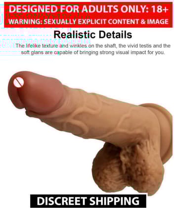 Super Premium Quality Suction Base 8 Inch Pink Head Skin Dildo For Women By Naughty World