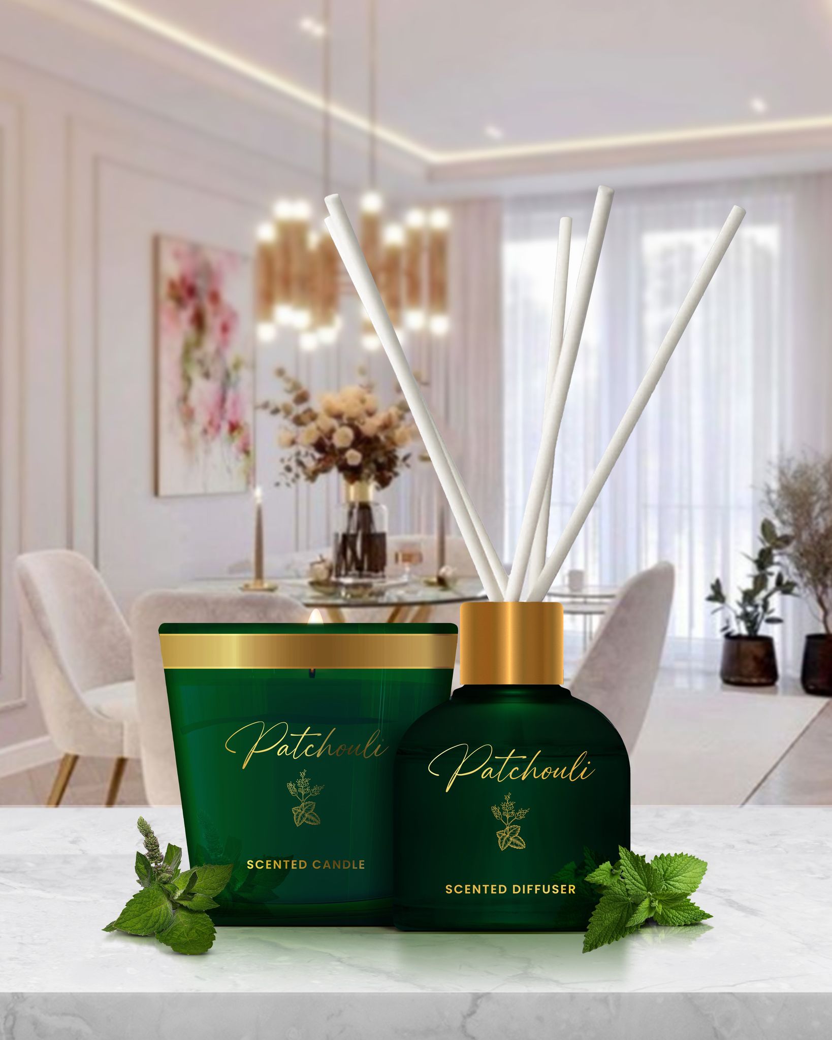 Oriental Patchouli (Special Combo) Reed Diffuser (100ml) & Scented Candle (120g)