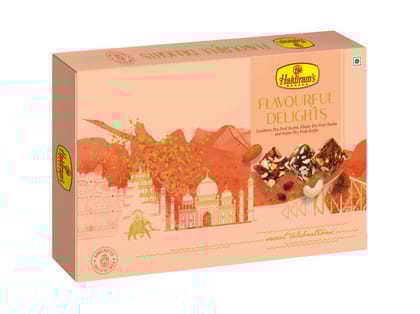 Haldiram's Flavourful Delights (Assorted Dry Fruits Burfee) Packed Sweets - 500 Gm - Pack of 2