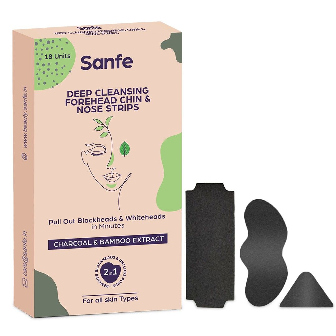 Sanfe Deep Cleansing Forehead Chin & Nose Strips - Pack of 18