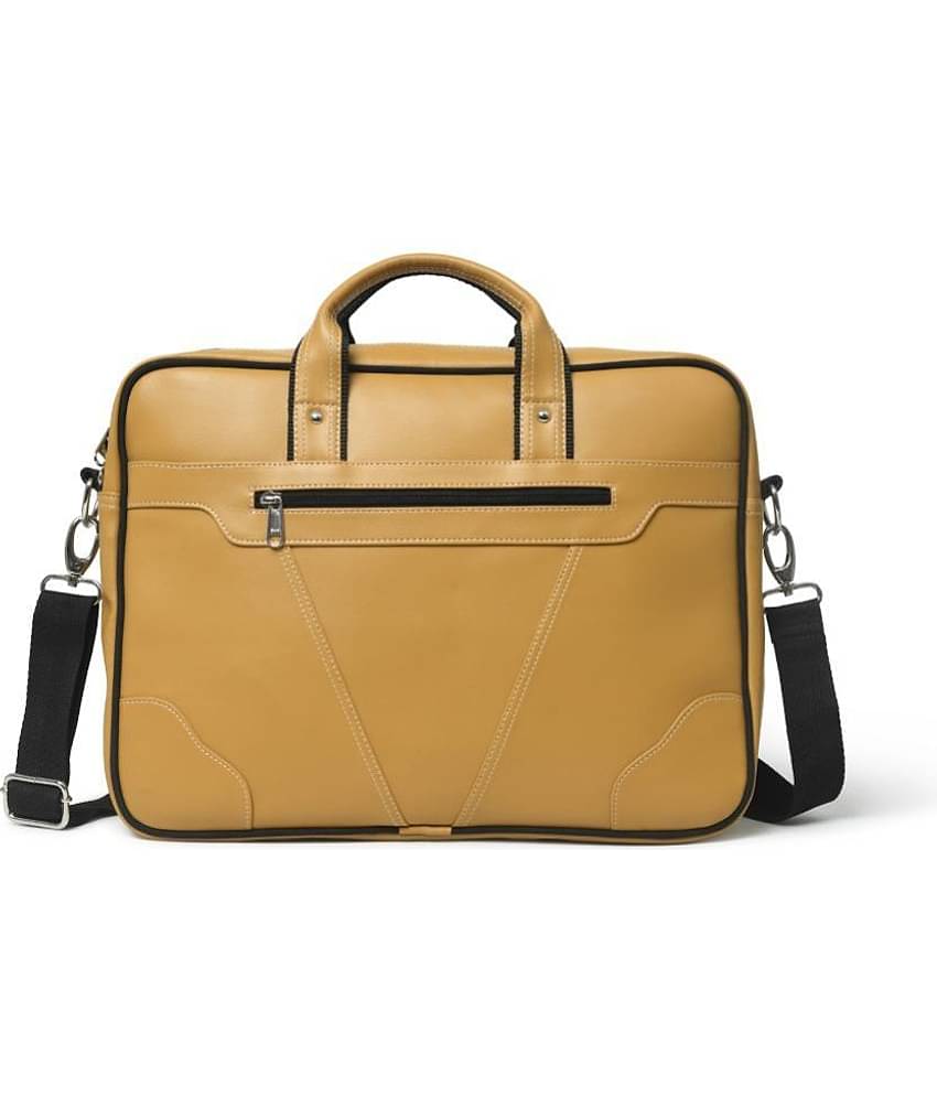 MATRICE - Yellow Synthetic Leather Office Bag
