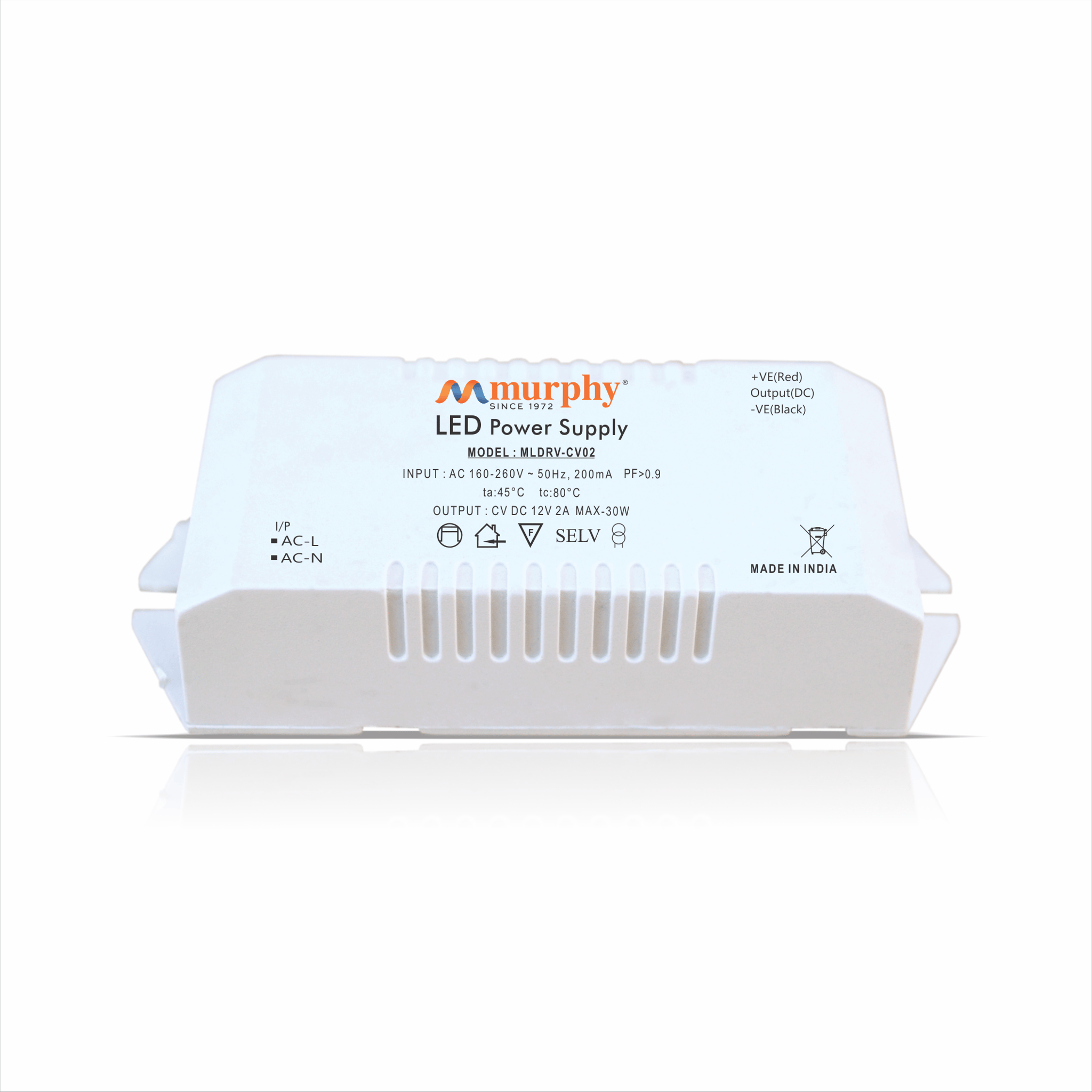 Murphy 25W 2A LED Strip Light Driver-Pack of 1