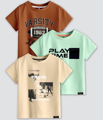 CODEZ Pack of 1 Boys Cotton Blend T-Shirt ( Multi Color )