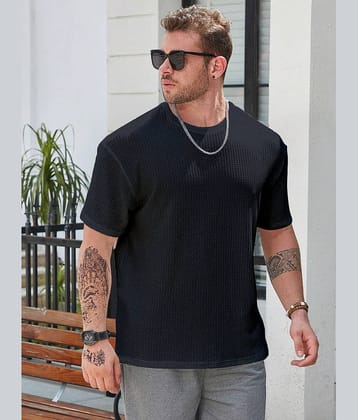 fashion and youth Pack of 1 Cotton Blend Oversized Fit Men's T-Shirt ( Blue )