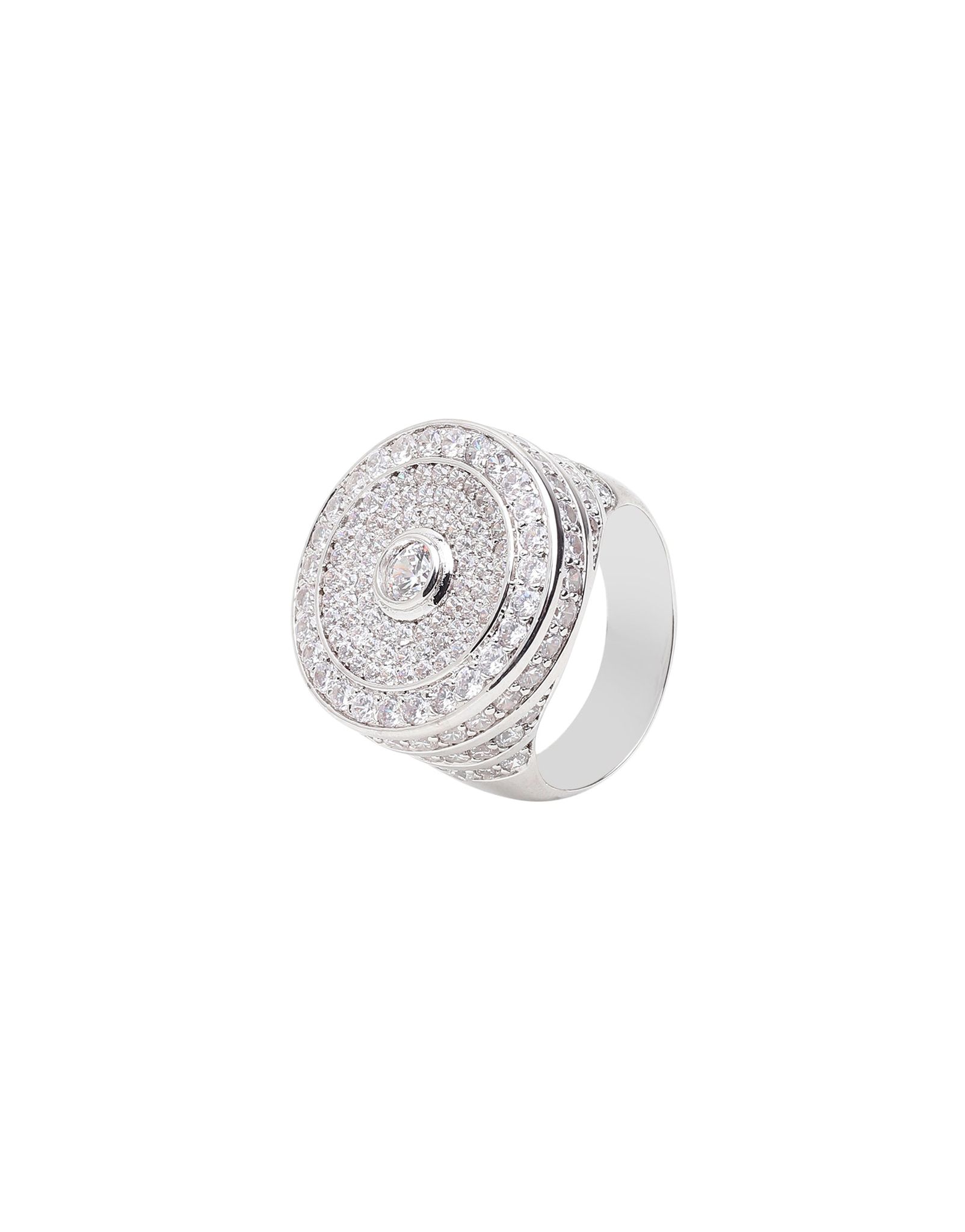 Hip Hop Finger Iced Out Ring-8 / Silver