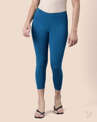 Viscose 7/8 High Ankle/Cropped Leggings - Sea Port-S / Sea Port
