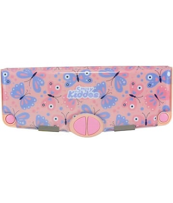 Multi Functional Pop Out Pencil Box for Kids Stationery for Children - Butterfly Theme - Peach