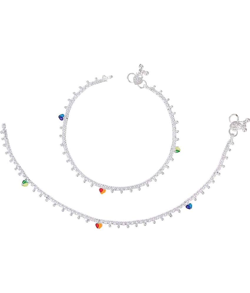 AanyaCentric - Silver Anklets ( Pack of 1 )