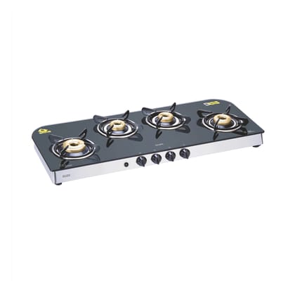 4 Burner Glass Gas Stove Extra Wide 1 High Flame 3 Forged Brass Burner Auto Ignition (CT1049GTFBAI)