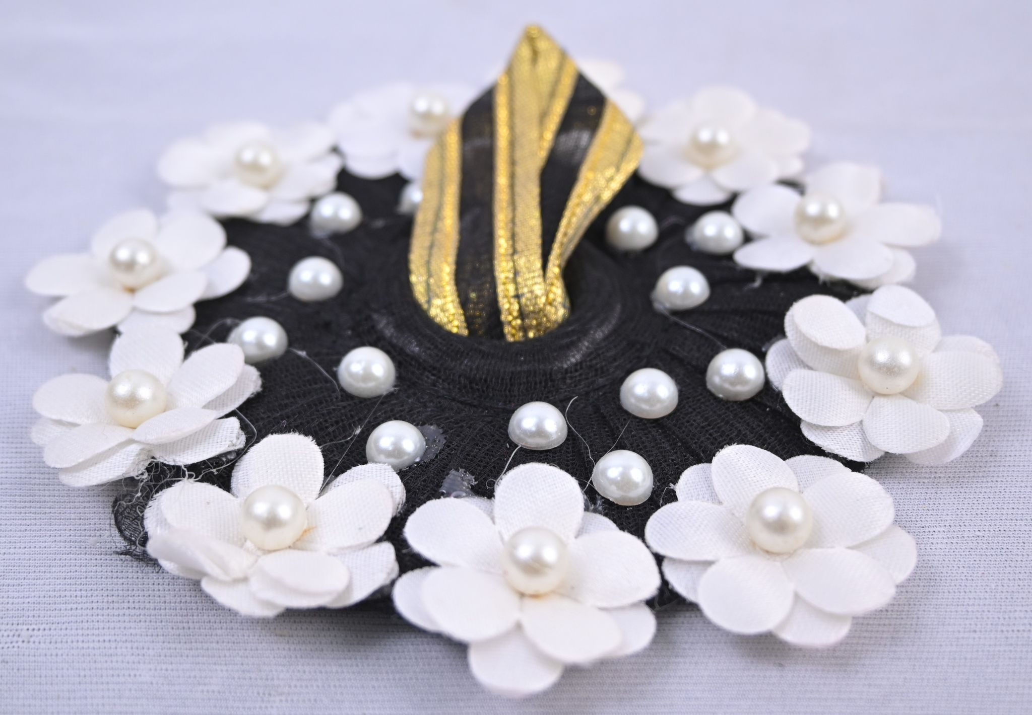 Black Floral Pearl Designer Laddu Gopal Dress Set