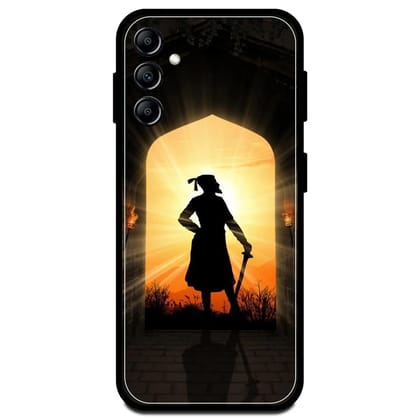 Shivaji Maharaj - Glossy Metal Silicone Case For Samsung Models-Samsung A14 5G