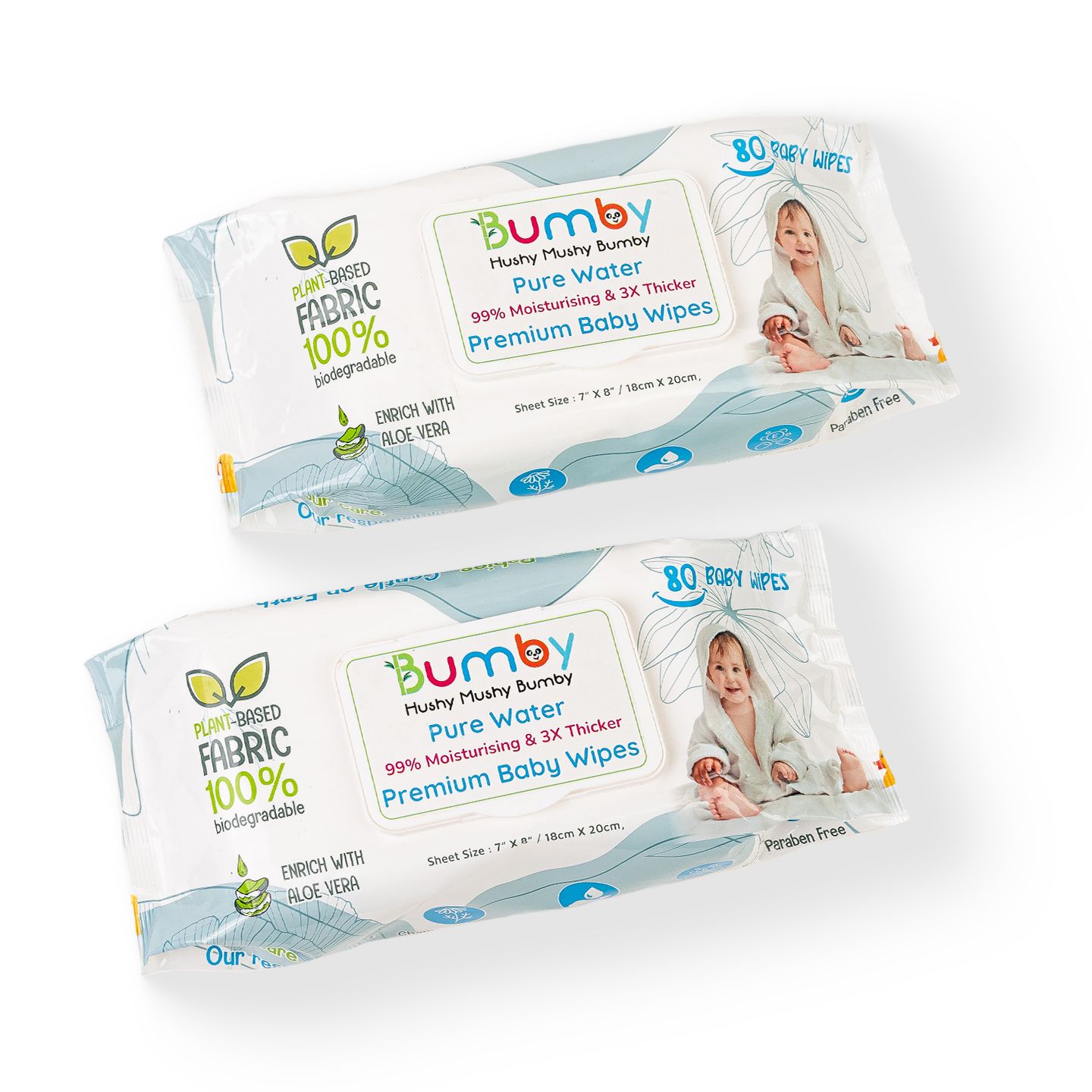 Bamboo Wet Wipes with Lid – 160 Pieces(18cm X 20cm)| Enriched with Alovera & Vitamin E | Gentle & Soft Wipes, Moisturizing & Skin-Friendly | Plant Based Wet Wipes