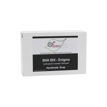 Artnweavess SHA SHI Activated Coconut Charcoal ENIGMA Handmade Soap NT, 100 gm - Pack of 2