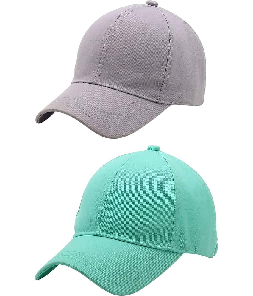 Zacharias - Gray 100% Cotton Men's Cap ( Pack of 2 )