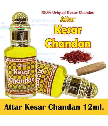 INDRA SUGANDH BHANDAR Attar For Men|Women Kesar Chandan Perfume To Relax & Refresh Your Mind Original Saffron Sandal Long Lasting Fragrance 12ml Rollon Pack