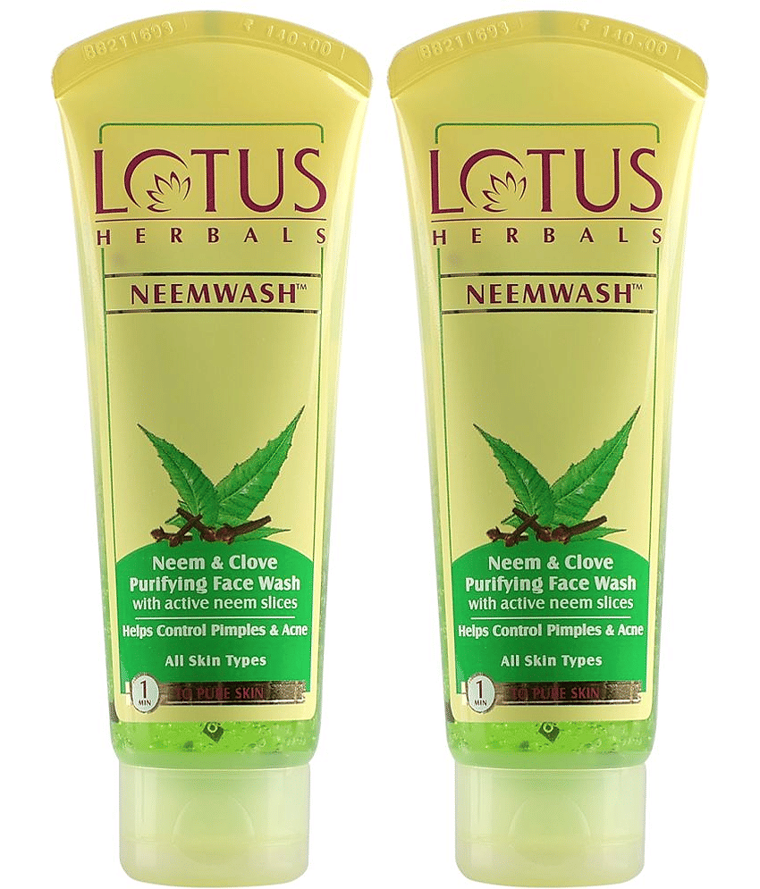 Lotus Herbals Neemwash Neem & Clove Purifying Face Wash 120g ( Pack Of 2 )