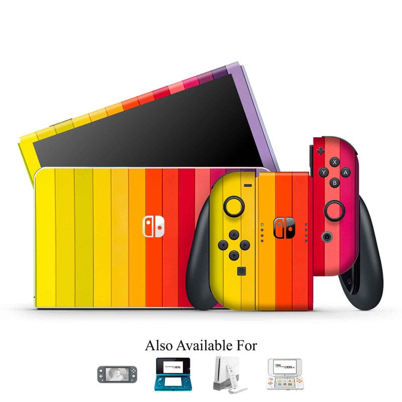 Wrapcart Colour Stripes Nintendo Console Skin | Vinyl Wrap