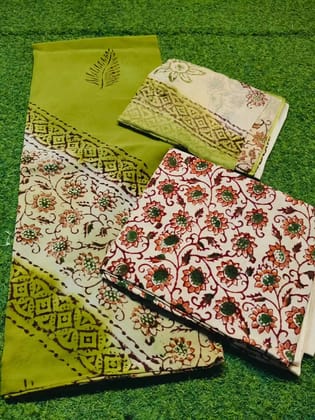 Pure Mangalagiri Cotton Dress Material