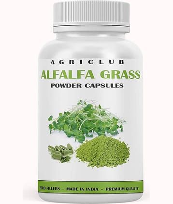 Agri Club Alfalfa Grass Powder Capsules 60pcs pack of 1