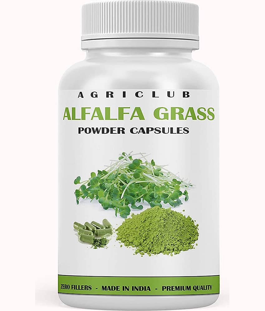 Agri Club Alfalfa Grass Powder Capsules 60pcs pack of 1