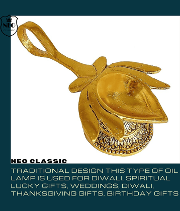 Neo Classic Aluminium Akhand Diya - Pack of 1