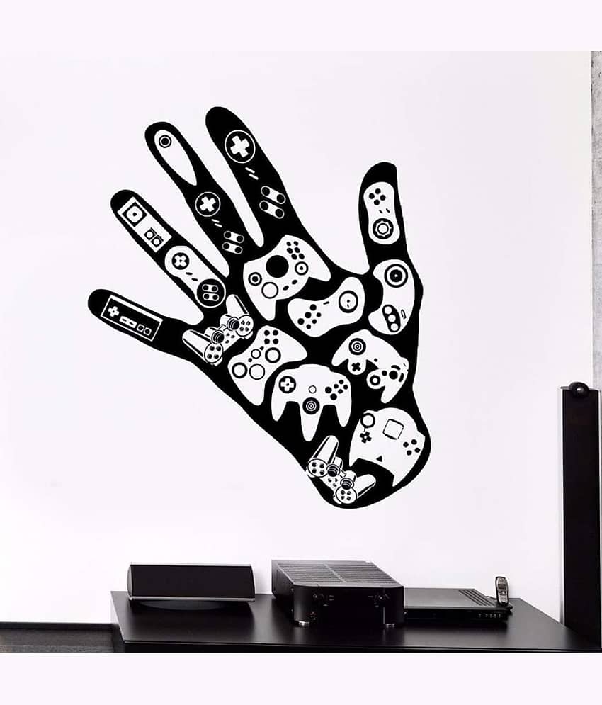 Decor Villa HAND VIDEO GAME Cartoon Characters Sticker ( 48 x 58 cms )