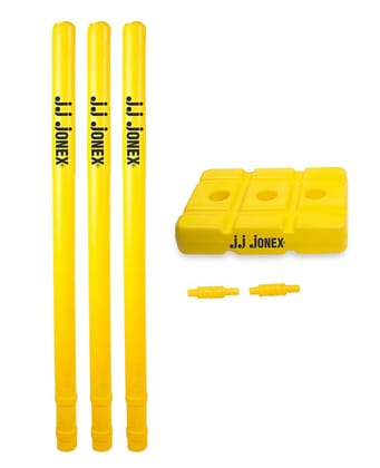 Jonex Wicket Set Plastic, Wickets for Cricket, Stumps with Stand, Cricket Wicket Set Plastic, Plastic Stumps for Cricket