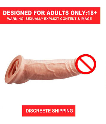 KING SIZE Double Hole 9 Inch Penis Extender Dragons Reusable Condom Washable Condom Silicone Condom