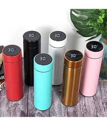 Rudrax Vacuum LED Temperature Display Assorted Color 500 mL Water Bottle Set of 1