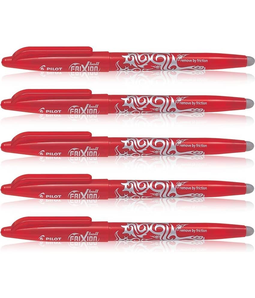 Pilot Frixion Roller Pen Red Pack of 5