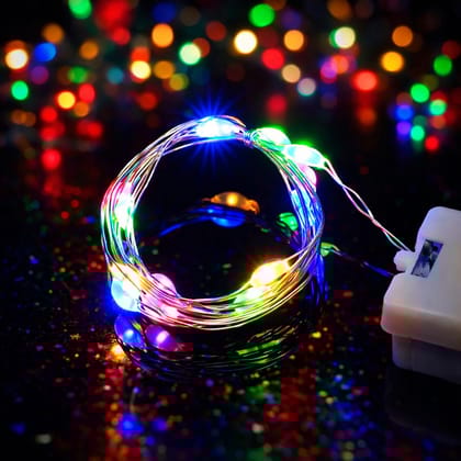 SPARKWORLD 4 Meter 40 LED Multicolor Rice Lights Battery Operated Fairy String Lights for Decoration (Pack of 1) | Colour: Multicolor (Pack of 1) SPARKWORLD 4 Meter 40 LED Multicolor Rice Lights Battery Operated Fairy String Lights for Decoration (Pack of 1) | Colour: Multicolor (Pack of 1)