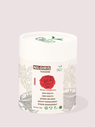 Two Leaf One Bud Nilgris White Tea - Silver Tips - Rose Petals 25 Gms